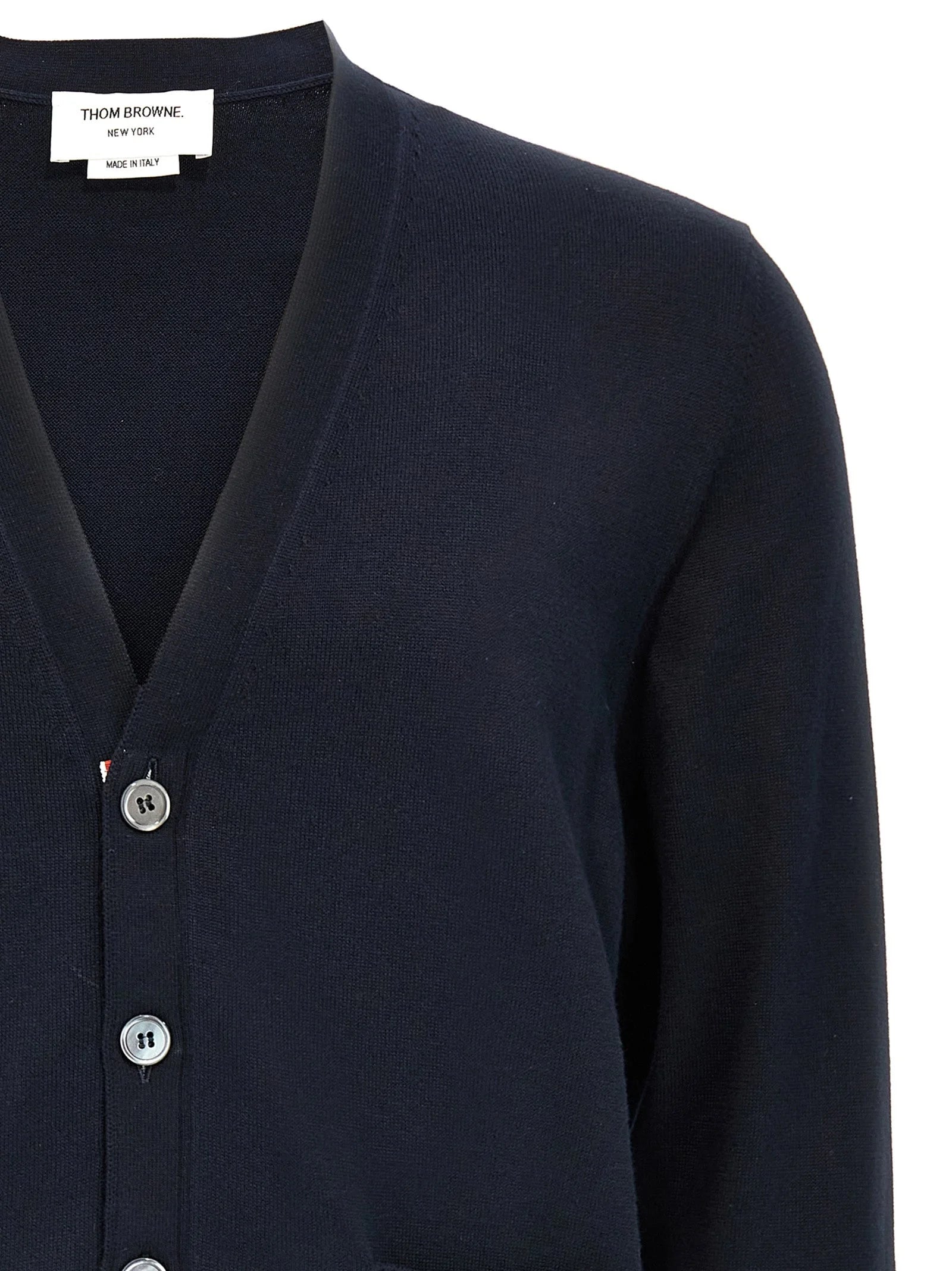 Thom Browne Blue Cotton Cardigan - 4