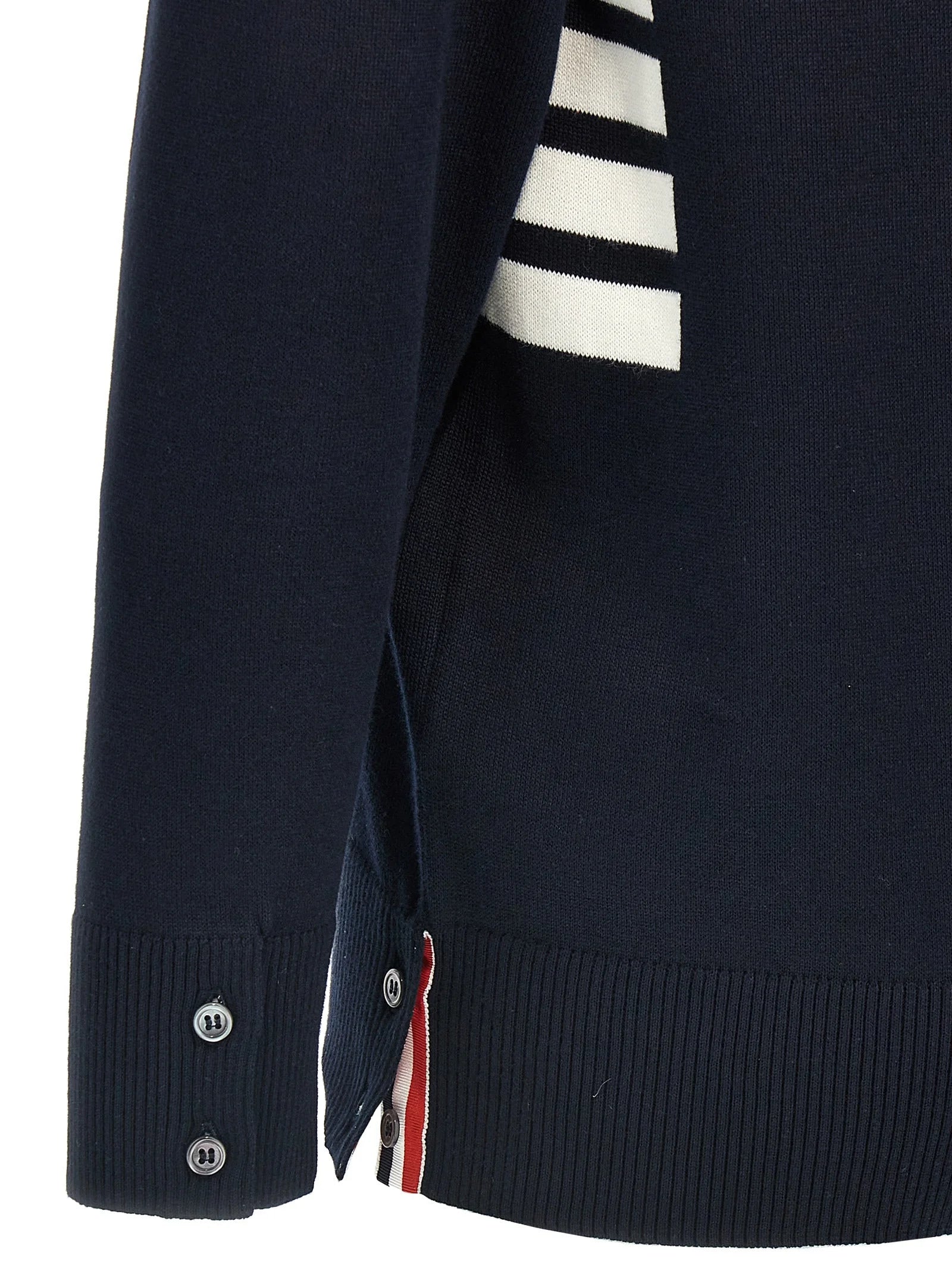 Thom Browne Blue Cotton Cardigan - 4