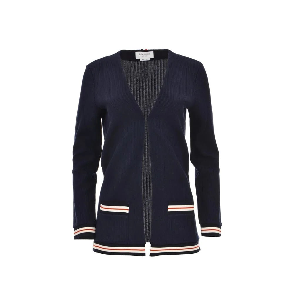 Thom Browne Blue Cotton Cardigan - 40