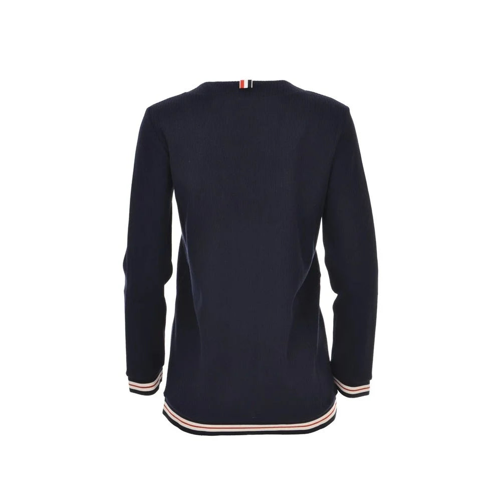 Thom Browne Blue Cotton Cardigan - 40