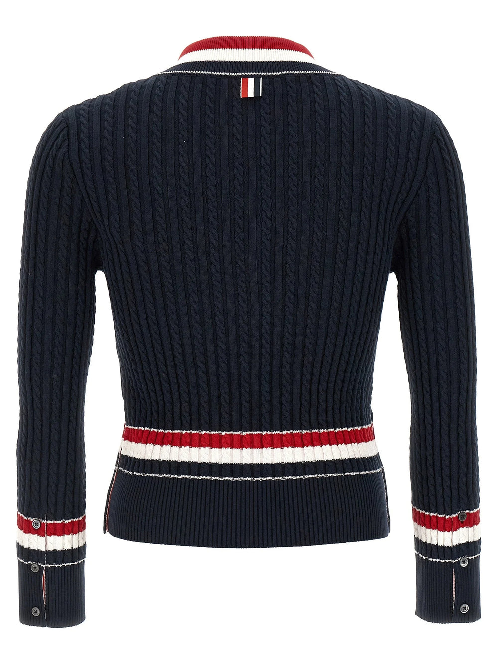 Thom Browne Blue Cotton Cardigan