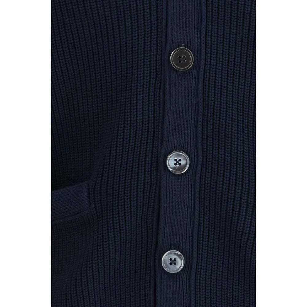 Thom Browne Blue Cotton Cardigan
