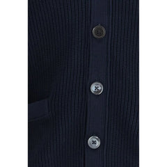 Thom Browne Blue Cotton Cardigan