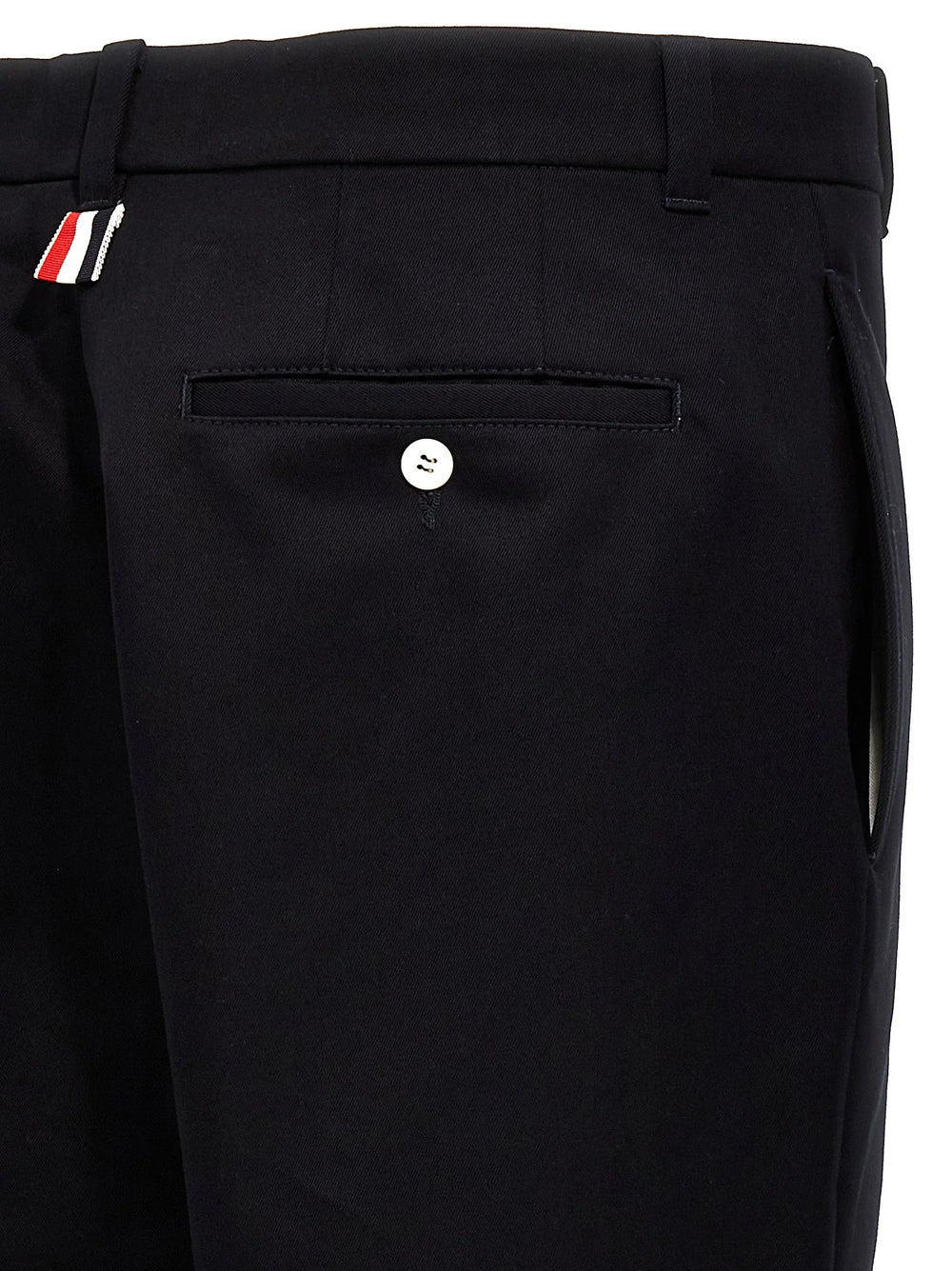 Thom Browne Blue Cotton Casual Pants - 3