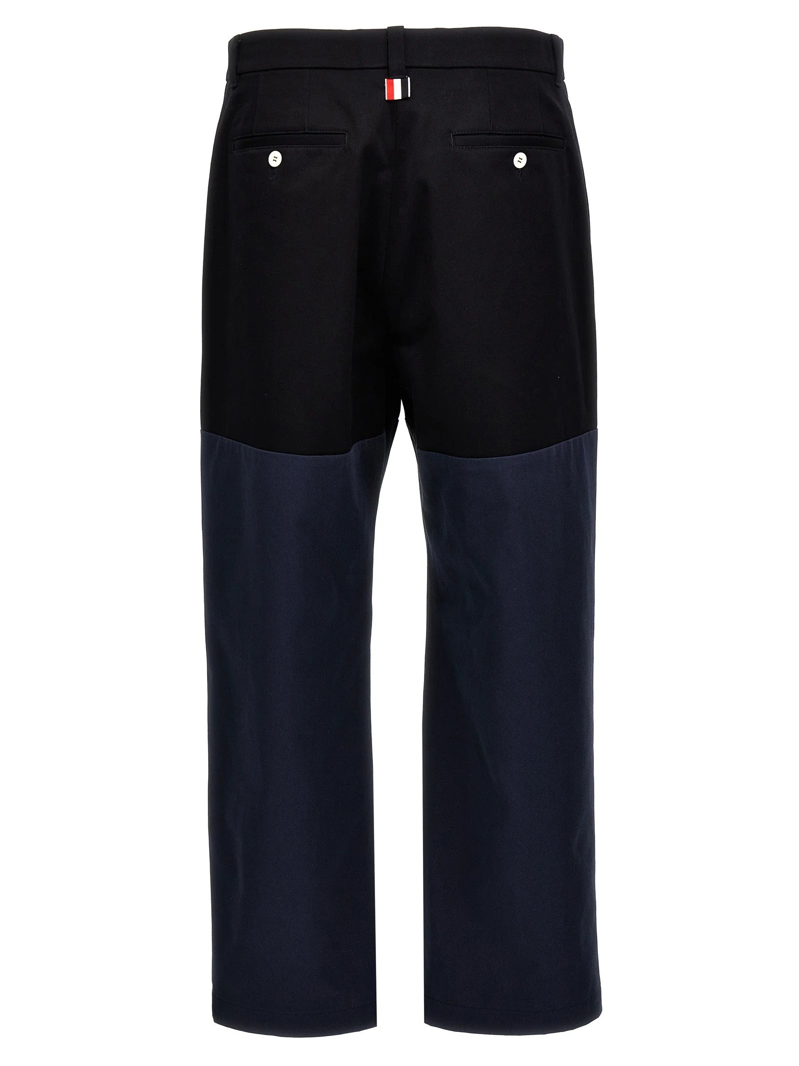 Thom Browne Blue Cotton Casual Pants - 3