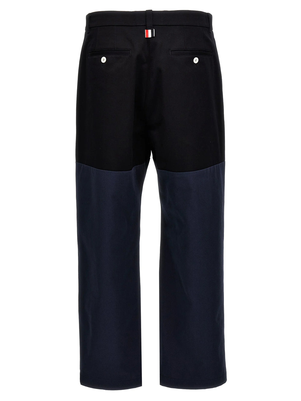 Thom Browne Blue Cotton Casual Pants - 3