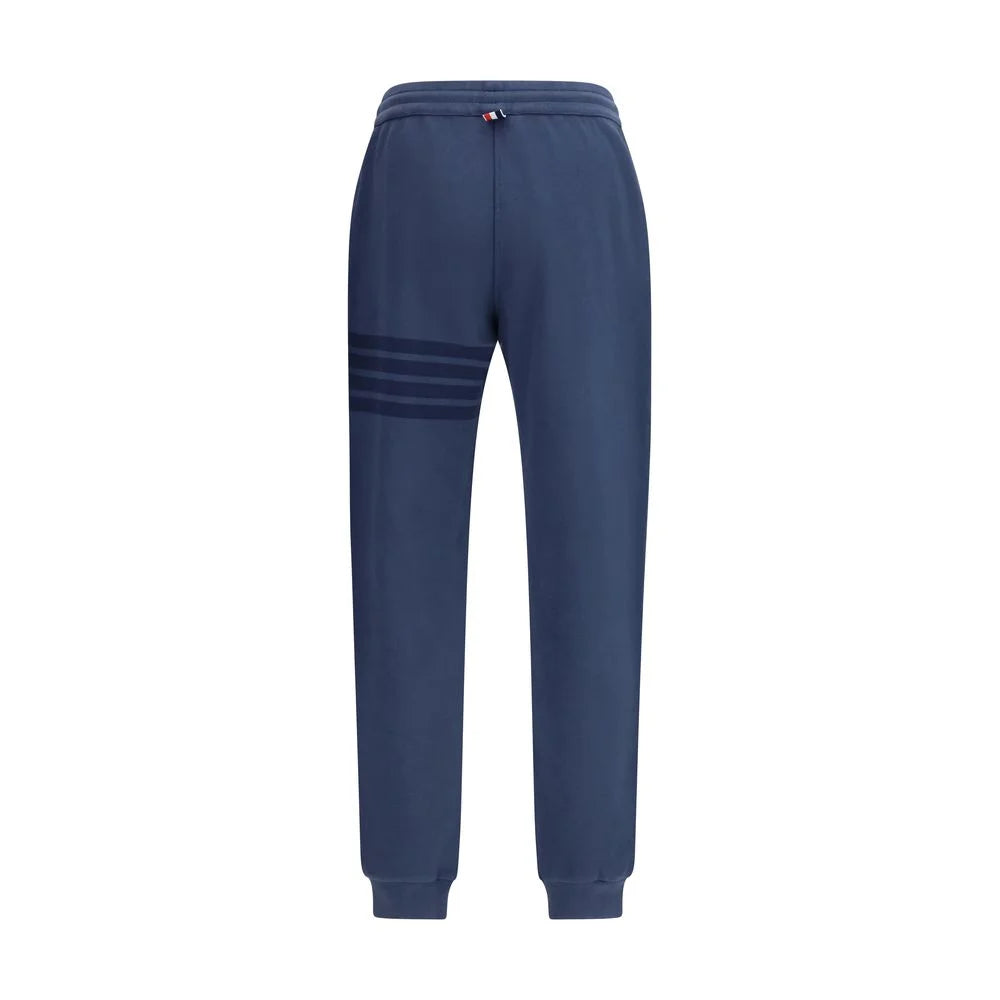 Thom Browne Blue Cotton Casual Pants - 4