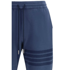 Thom Browne Blue Cotton Casual Pants - 4