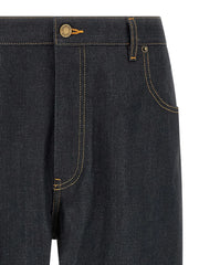 Thom Browne Blue Cotton High-Waisted Jean