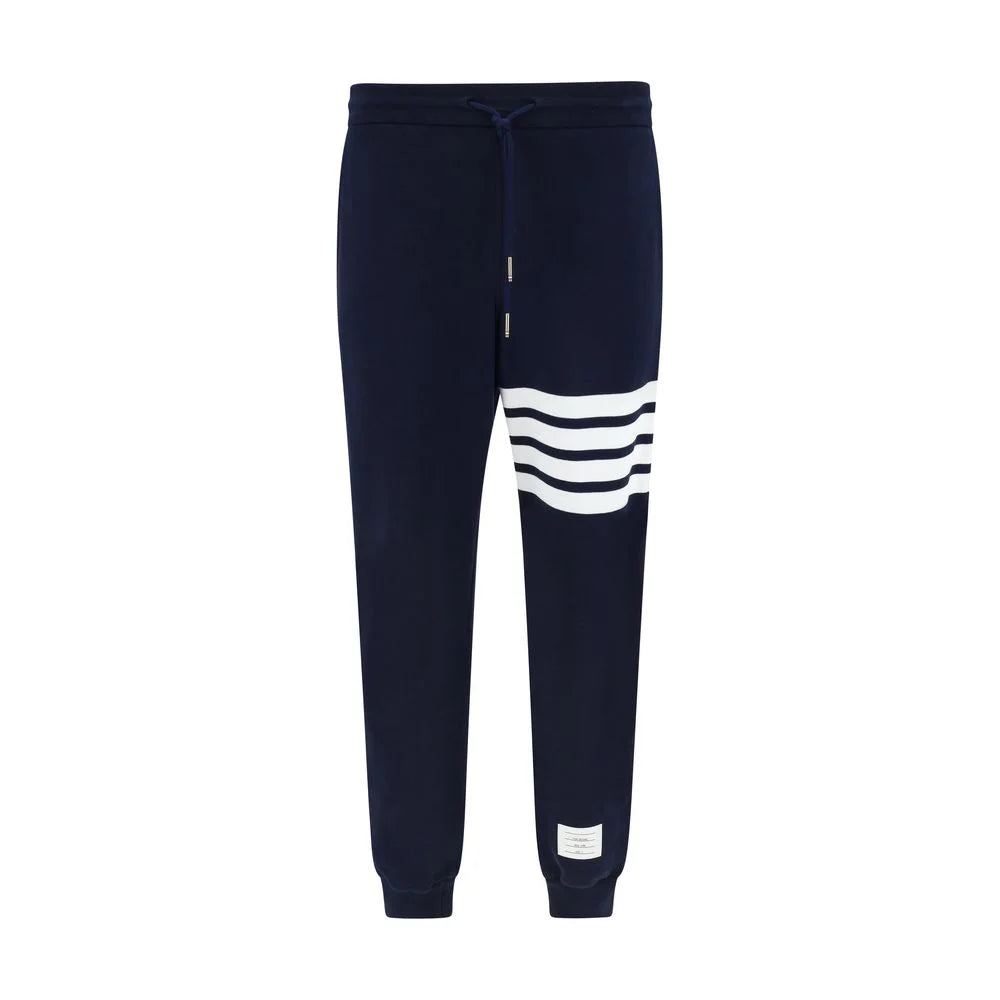 Thom Browne Blue Cotton Joggers (Workout Pants)