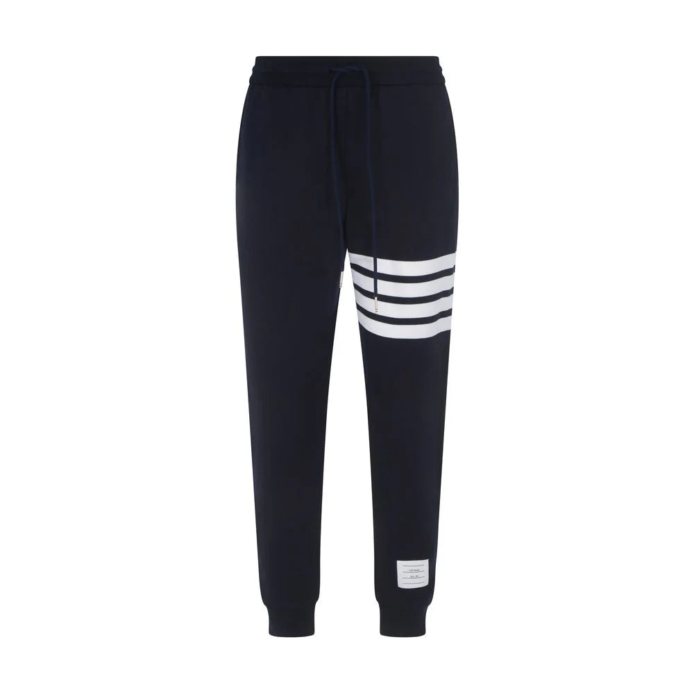 Thom Browne Blue Cotton Joggers (Workout Pants)