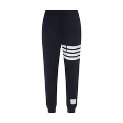 Thom Browne Blue Cotton Joggers (Workout Pants)