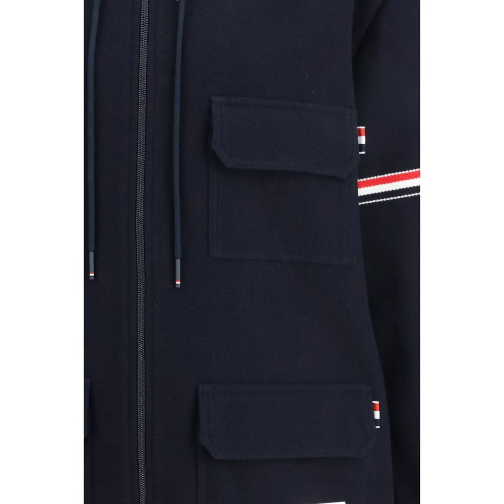 Thom Browne Blue Cotton Parka - 3