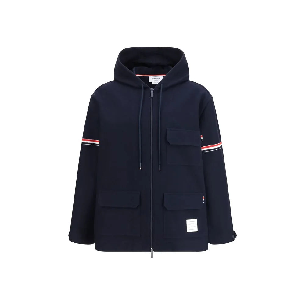 Thom Browne Blue Cotton Parka - 3