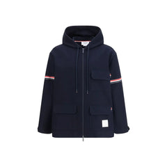 Thom Browne Blue Cotton Parka - 3