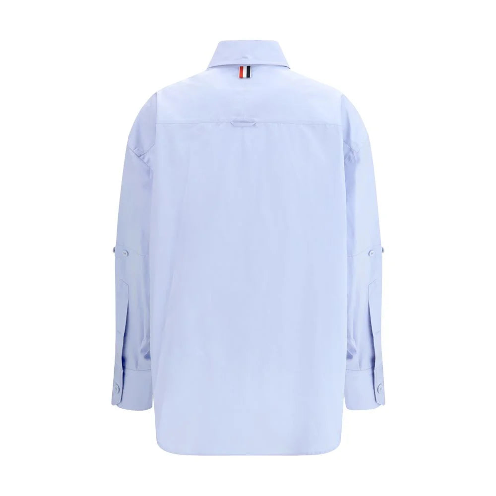 Thom Browne Blue Cotton Pattern Shirt