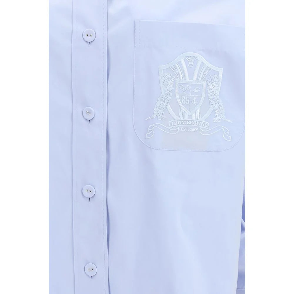 Thom Browne Blue Cotton Pattern Shirt