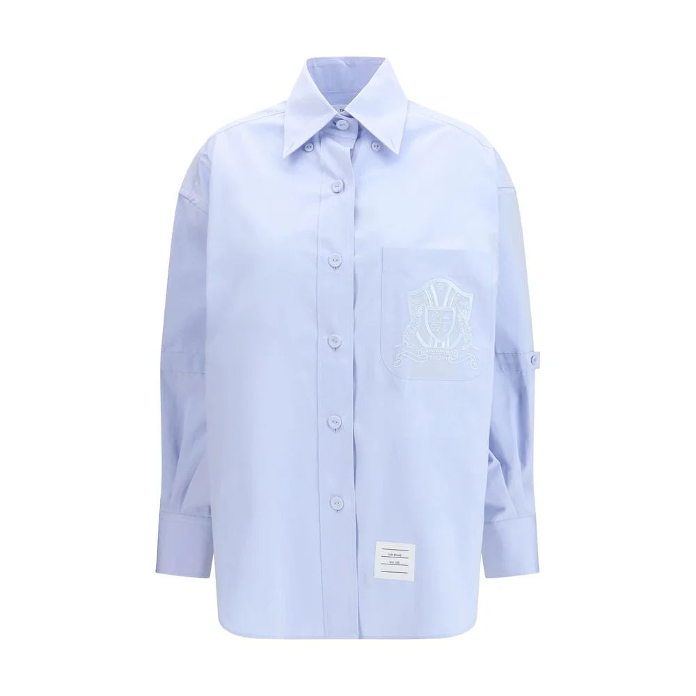 Thom Browne Blue Cotton Pattern Shirt - IT40 | M