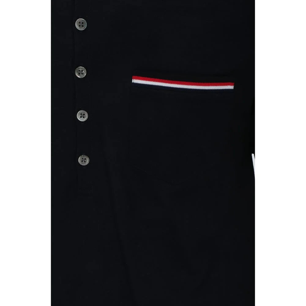 Thom Browne Blue Cotton Polo Shirt - 1