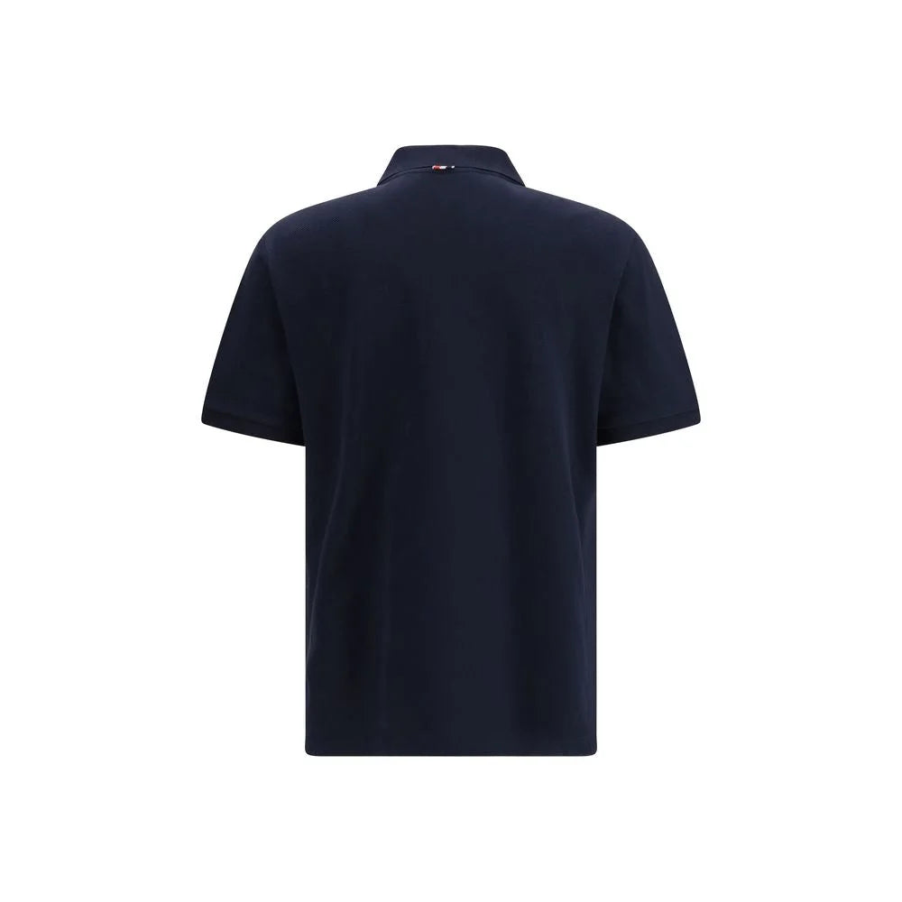 Thom Browne Blue Cotton Polo Shirt