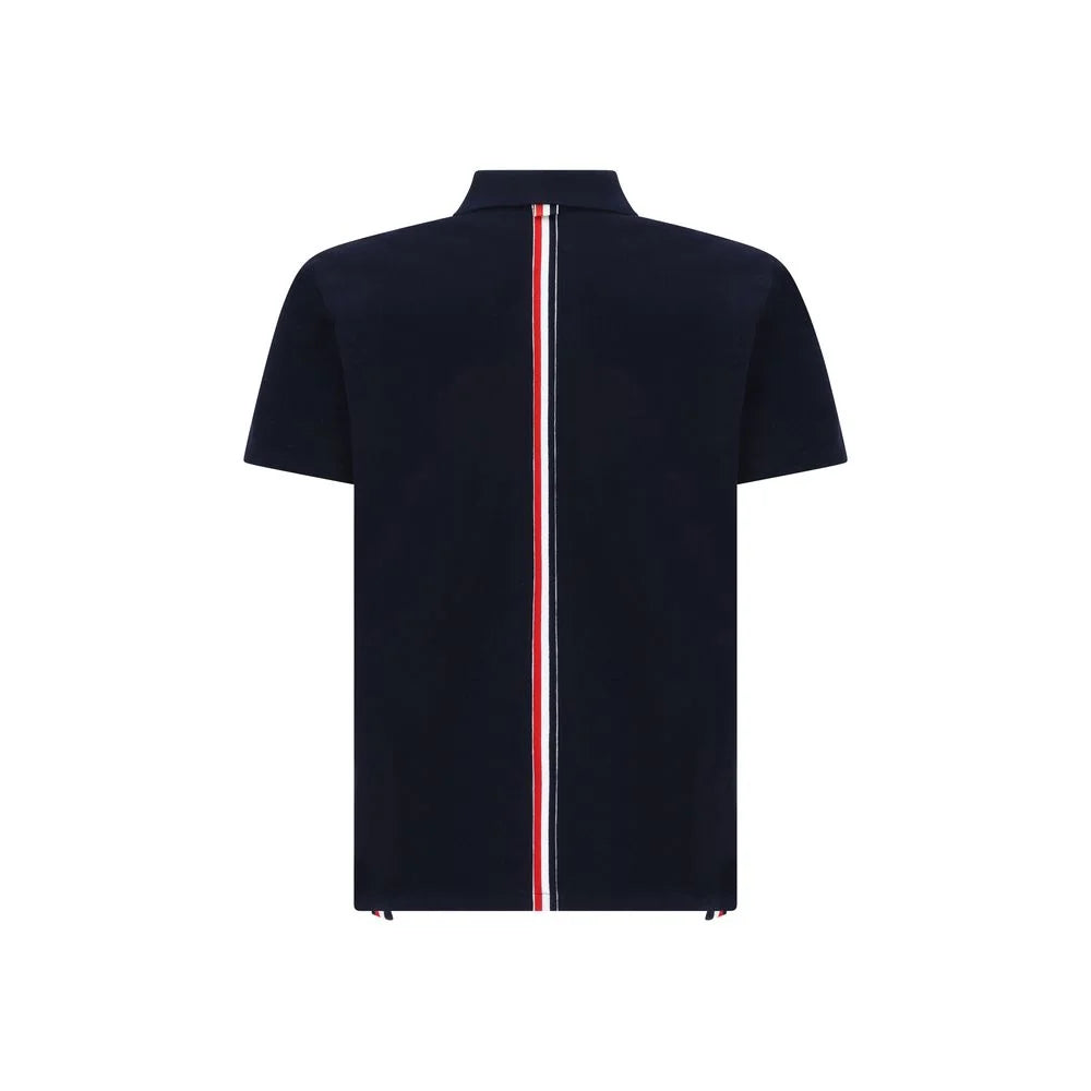 Thom Browne Blue Cotton Polo Shirt - 2