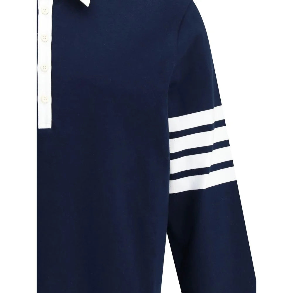 Thom Browne Blue Cotton Polo Shirt - 2