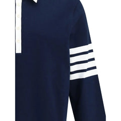 Thom Browne Blue Cotton Polo Shirt - 2
