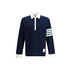 Thom Browne Blue Cotton Polo Shirt - 2