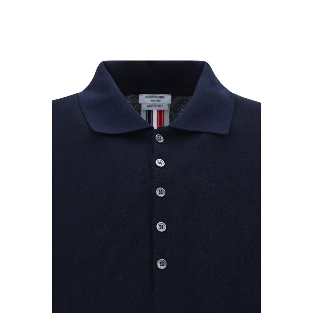 Thom Browne Blue Cotton Polo Shirt - 2