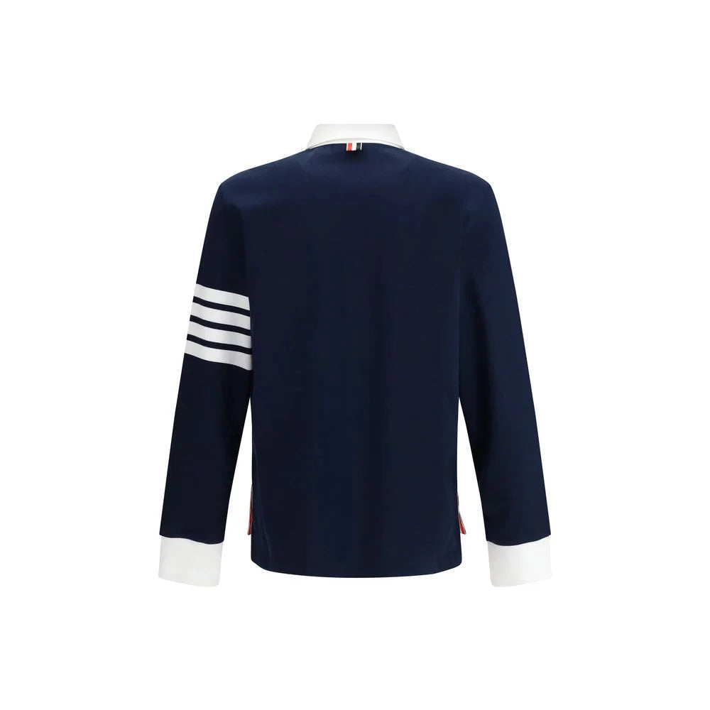 Thom Browne Blue Cotton Polo Shirt - 2