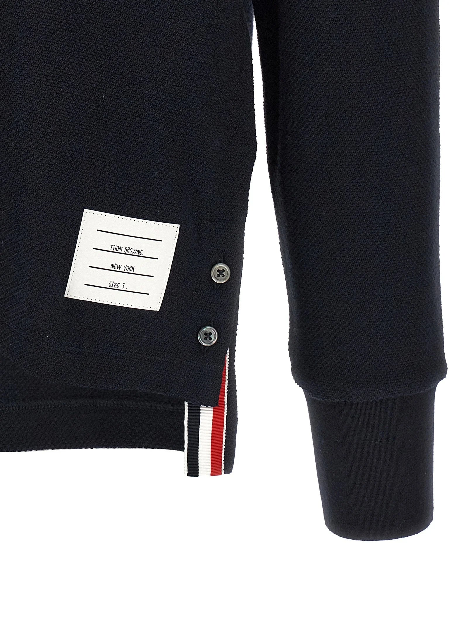 Thom Browne חולצת פולו כותנה כחולה