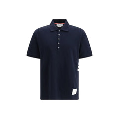 Thom Browne Blue Cotton Polo Shirt - 3