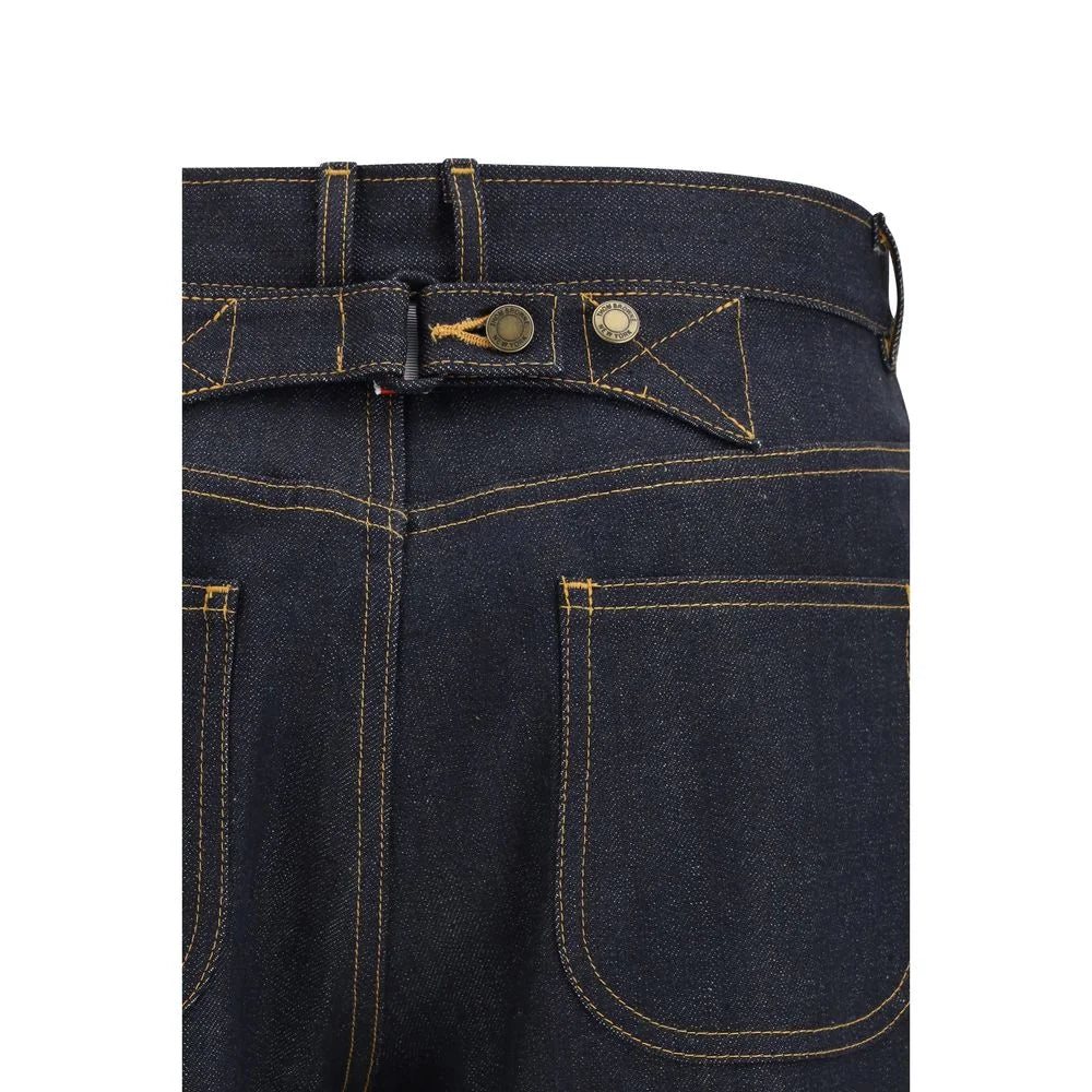 Thom Browne Blue Cotton Straight-Leg Jeans - IT38 | S