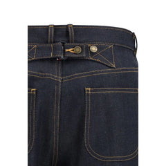 Thom Browne Blue Cotton Straight-Leg Jeans - IT38 | S