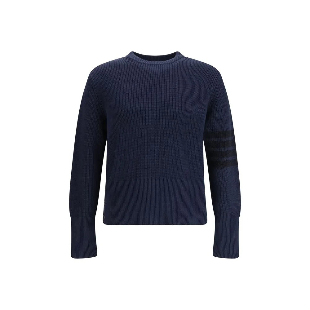 Thom Browne Blue Cotton Sweatshirt