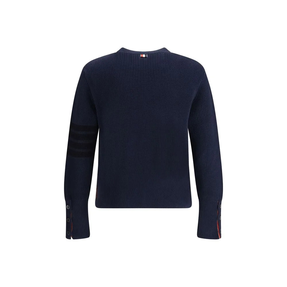 Thom Browne Blue Cotton Sweatshirt