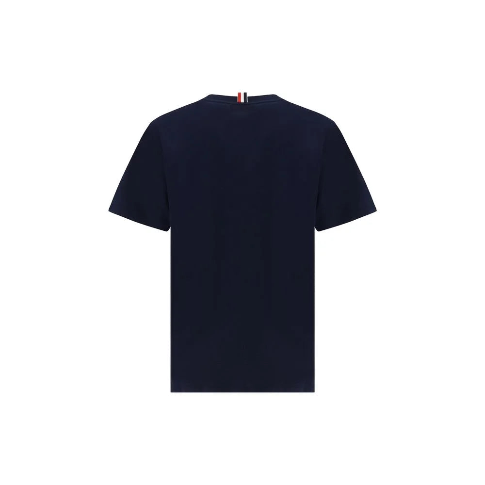 Thom Browne Blue Cotton T-Shirt - 1