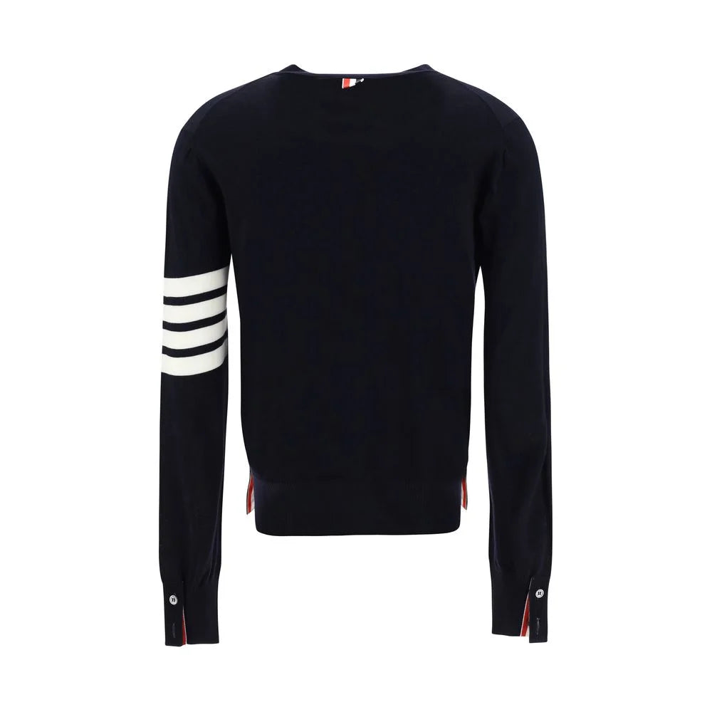 Thom Browne Blue Fleece Wool Polo Shirt