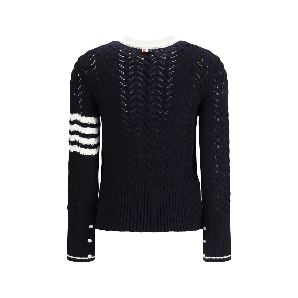 Thom Browne Blue Fleece Wool Sweatshirt