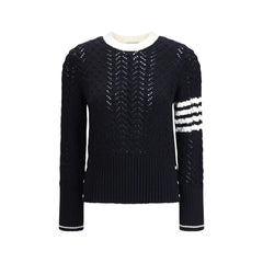Thom Browne Blue Fleece Wool Sweatshirt