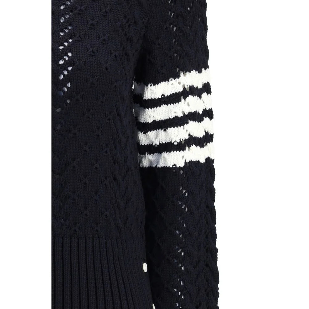 Thom Browne Blue Fleece Wool Sweatshirt