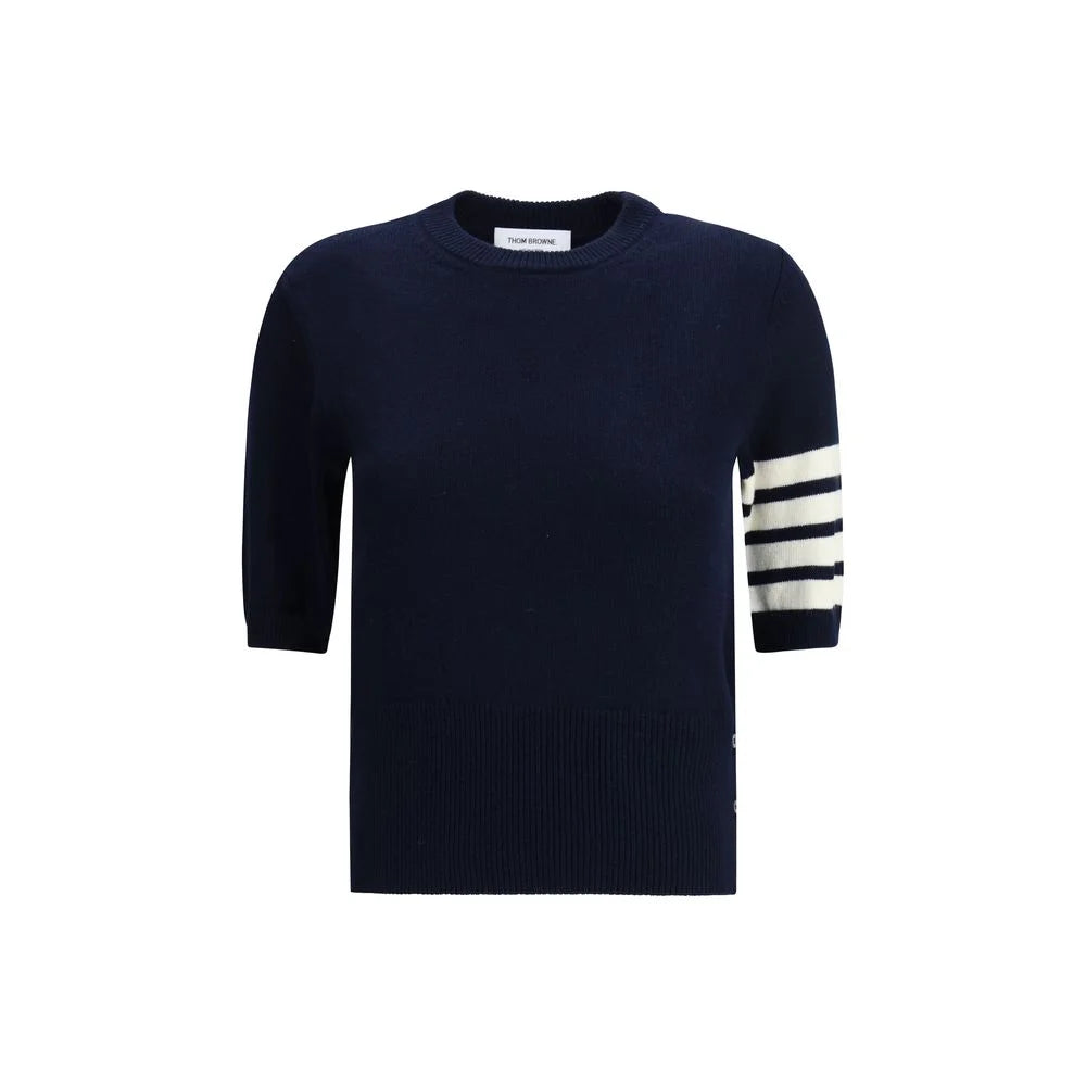Thom Browne Blue Fleece Wool Sweatshirt