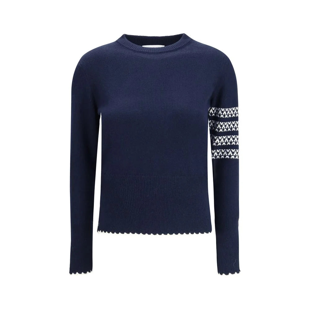 Thom Browne Blue Fleece Wool Sweatshirt - IT38 | S