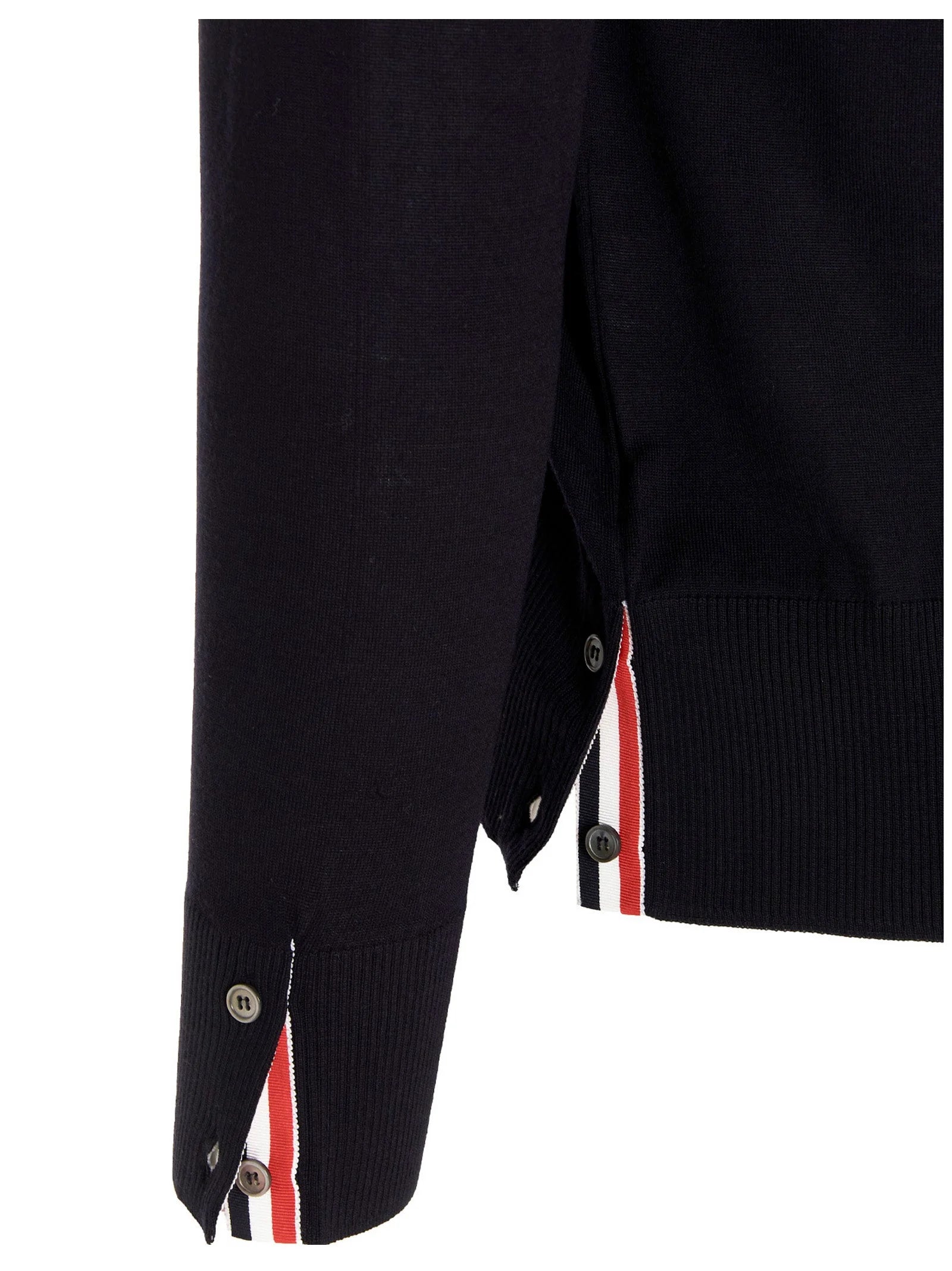 Thom Browne Blue Merino Wool Cardigan - 4