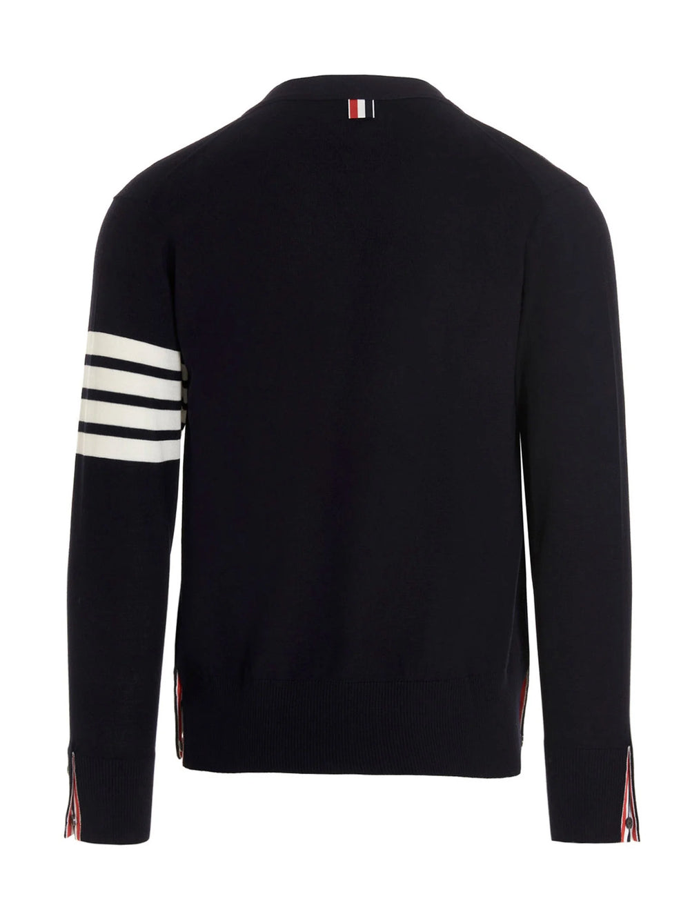 Thom Browne Blue Merino Wool Cardigan - 4