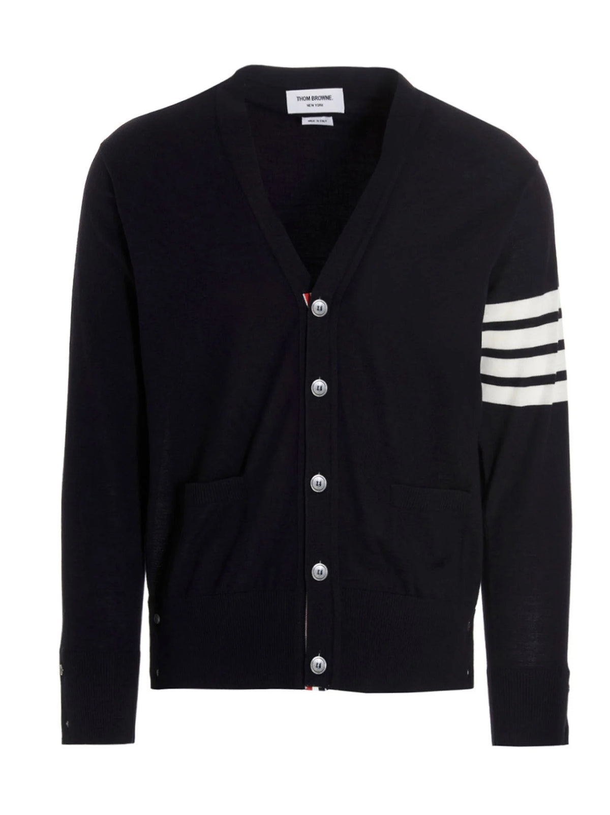 Thom Browne Blue Merino Wool Cardigan - 4