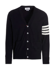 Thom Browne Blue Merino Wool Cardigan - 4