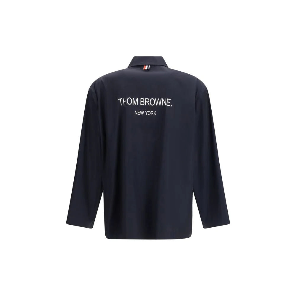 Thom Browne Kék Polieszter Kabát - Sportkabátok