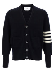 Thom Browne Blue Virgin Wool Cardigan - 3