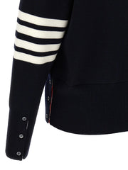 Thom Browne Blue Virgin Wool Cardigan - 3